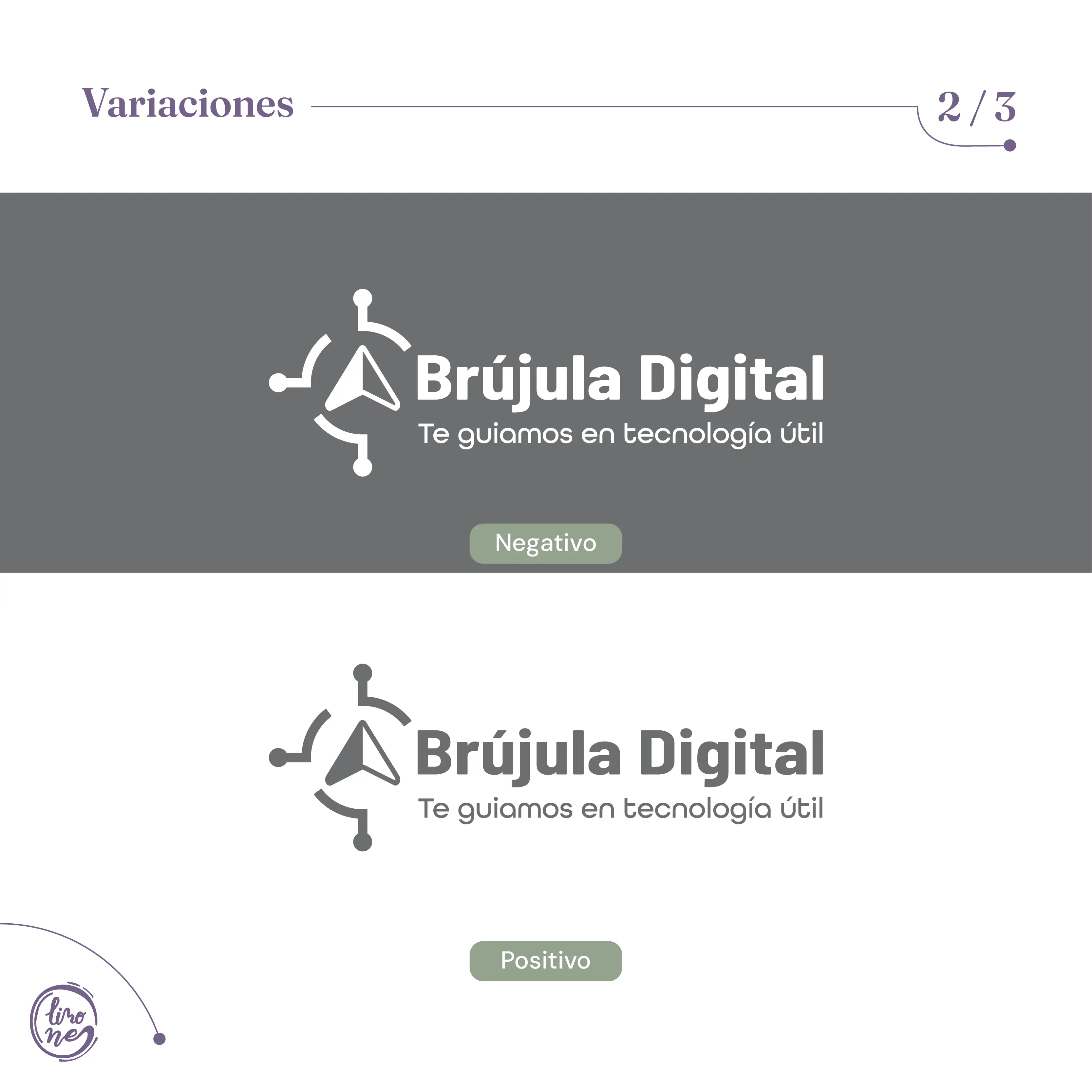 Versiones positiva y negativa de la firma gráfica