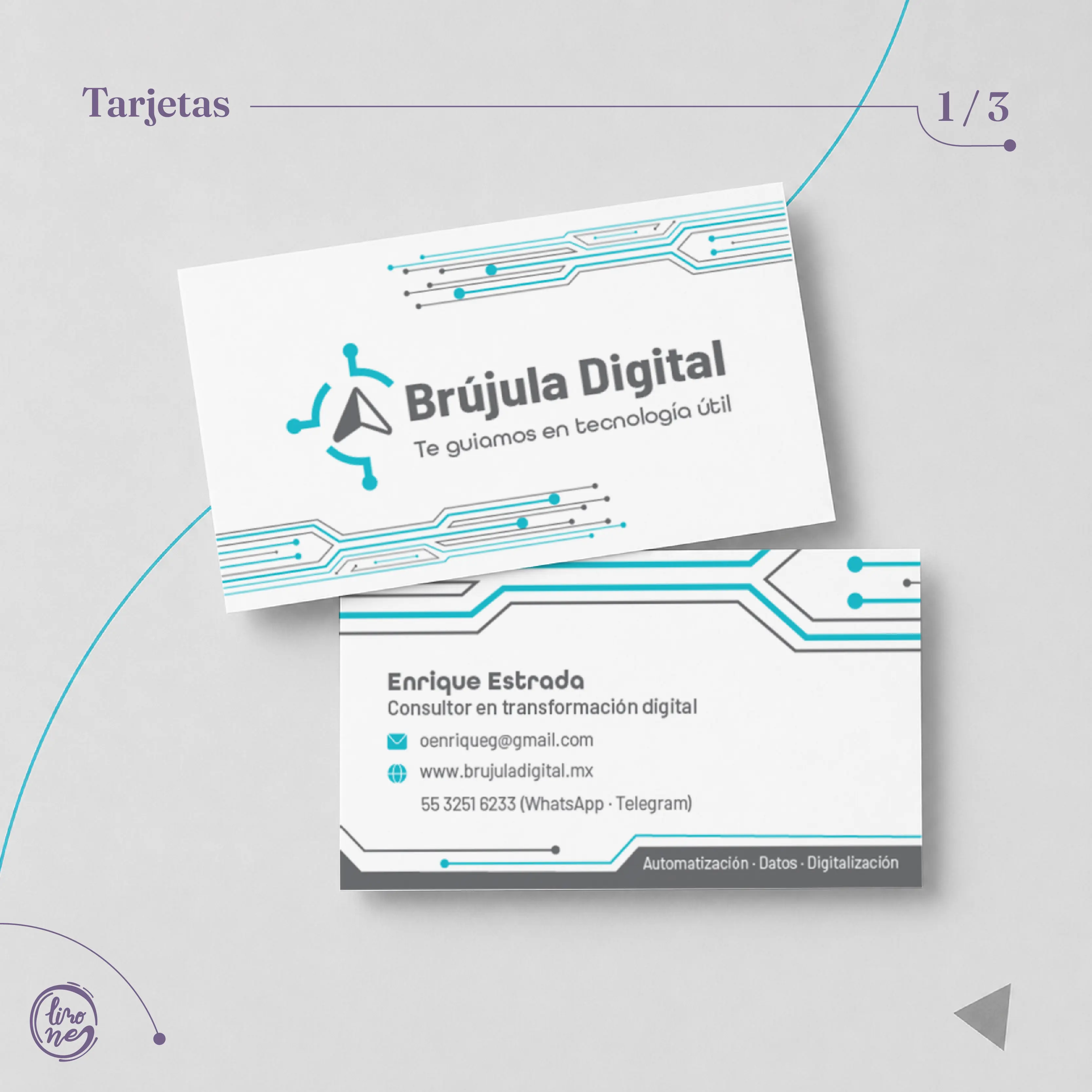 Aplicación de la identidad en tarjetas de presentación