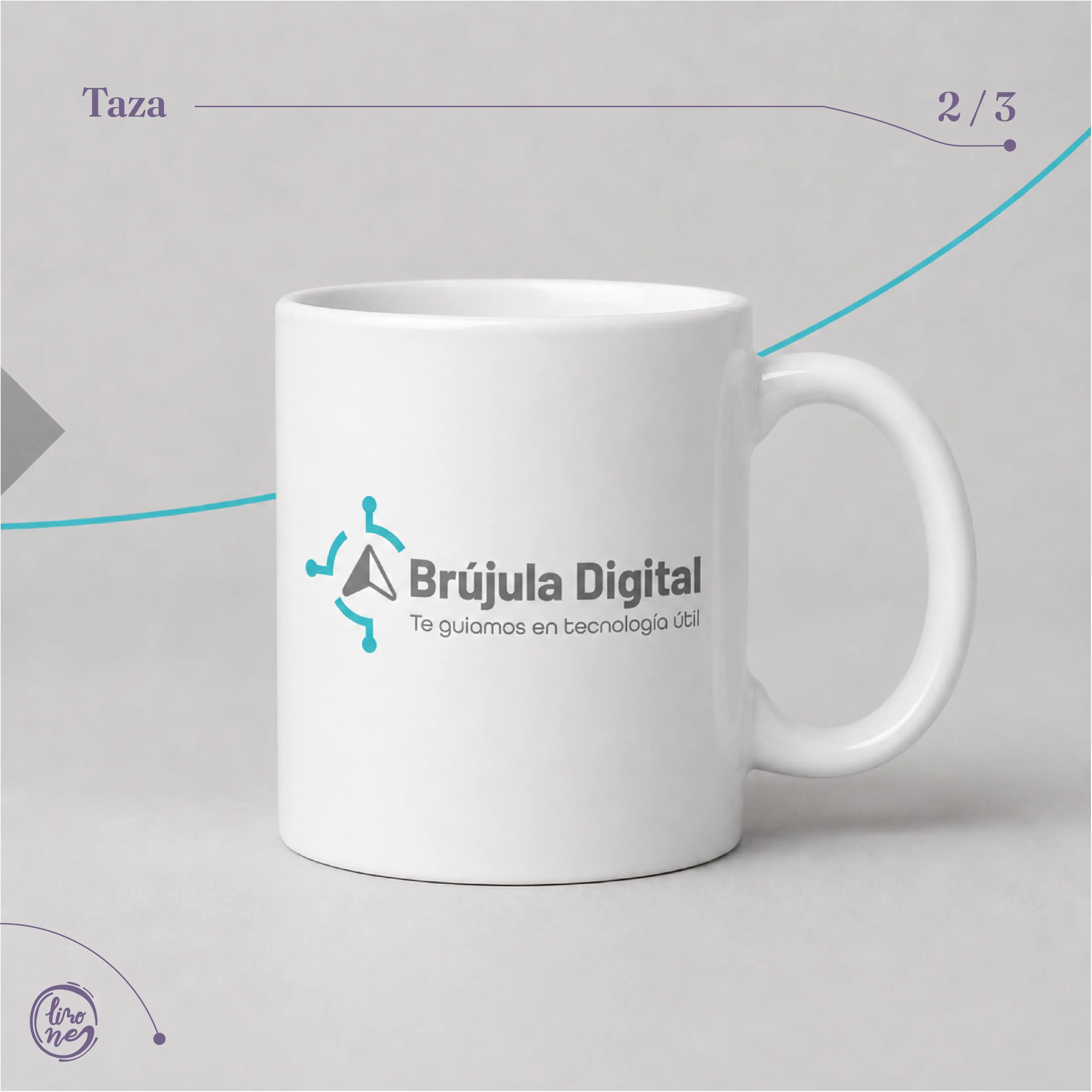 Aplicación de la identidad en una taza